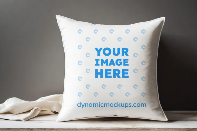 White Square Pillow Cover Mockup Template