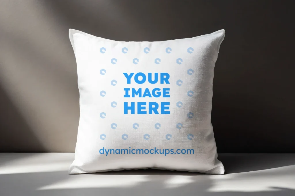 White Square Pillow Cover Mockup Template