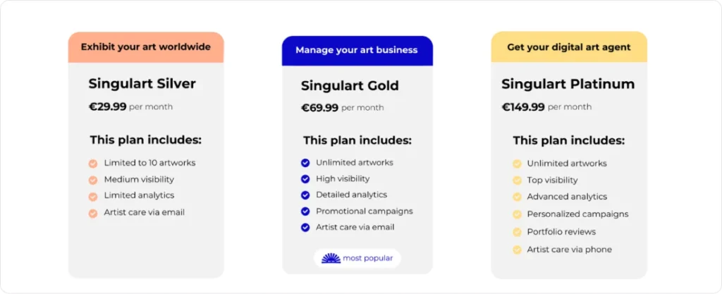 singulart-pricing