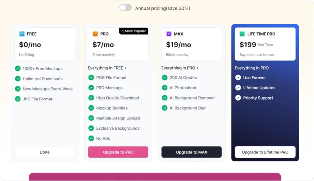 mockey-pricing