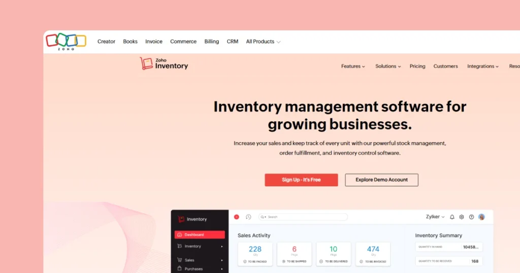 zoho-inventory-homepage
