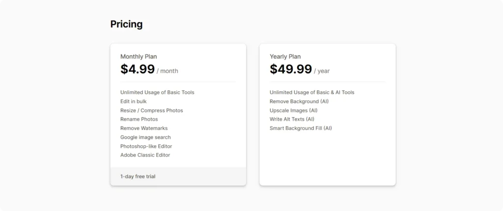 swap-photo-editor-pricing