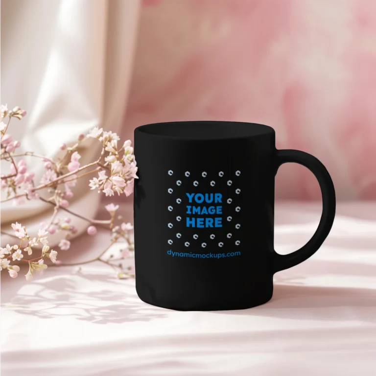 11oz Blank Black Ceramic Coffee Mug Mockup Template