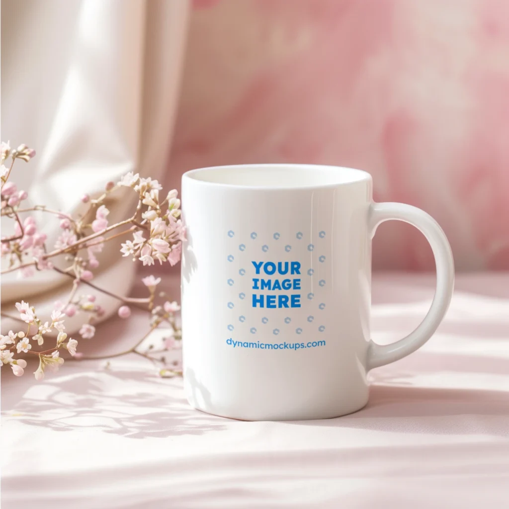 11oz Blank White Ceramic Coffee Mug Mockup Template