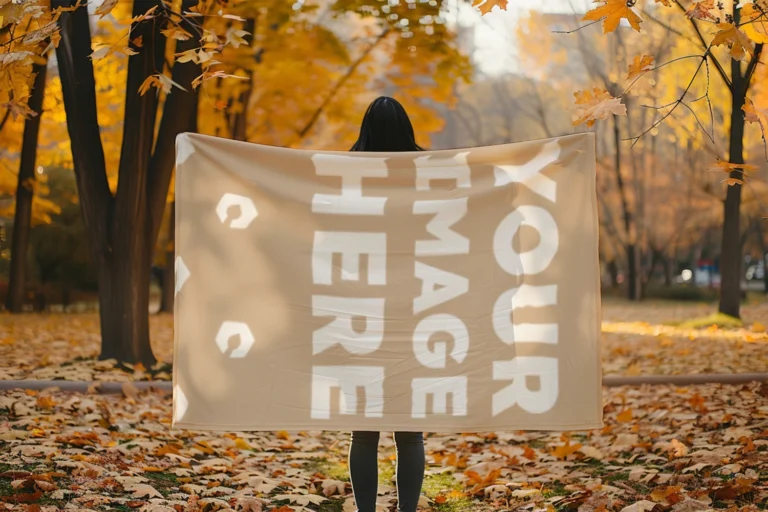 Beige Blanket Mockup Template