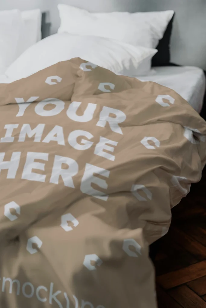 Beige Blanket Mockup Template