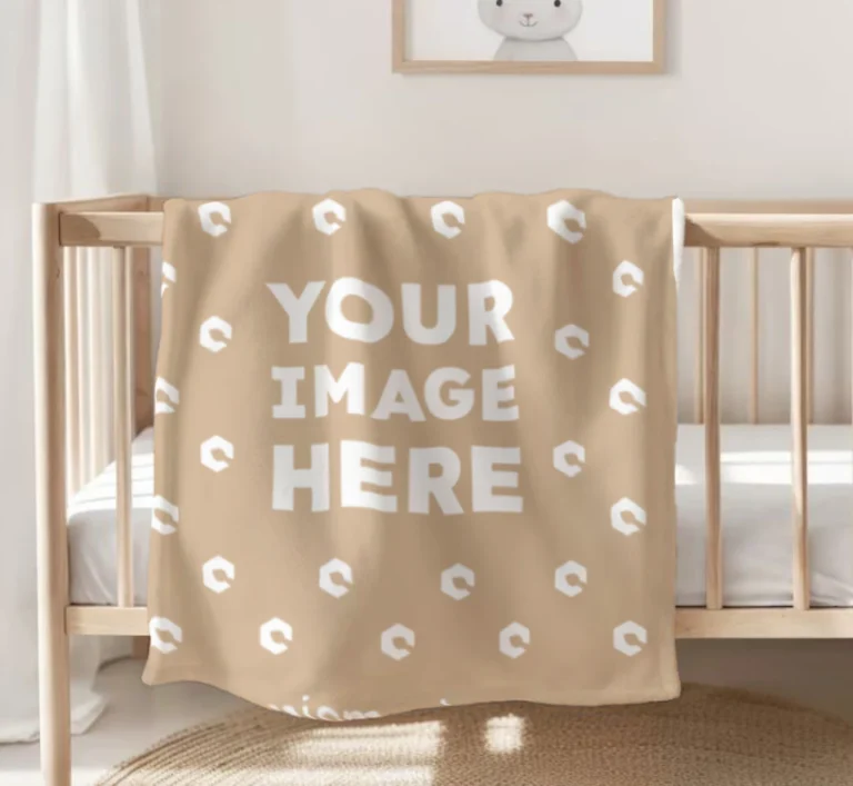 Beige Blanket Mockup Template