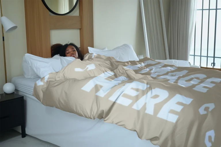Beige Blanket Mockup Template