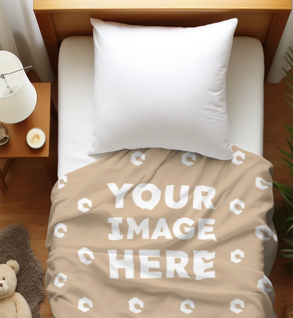 Beige Blanket Mockup Template