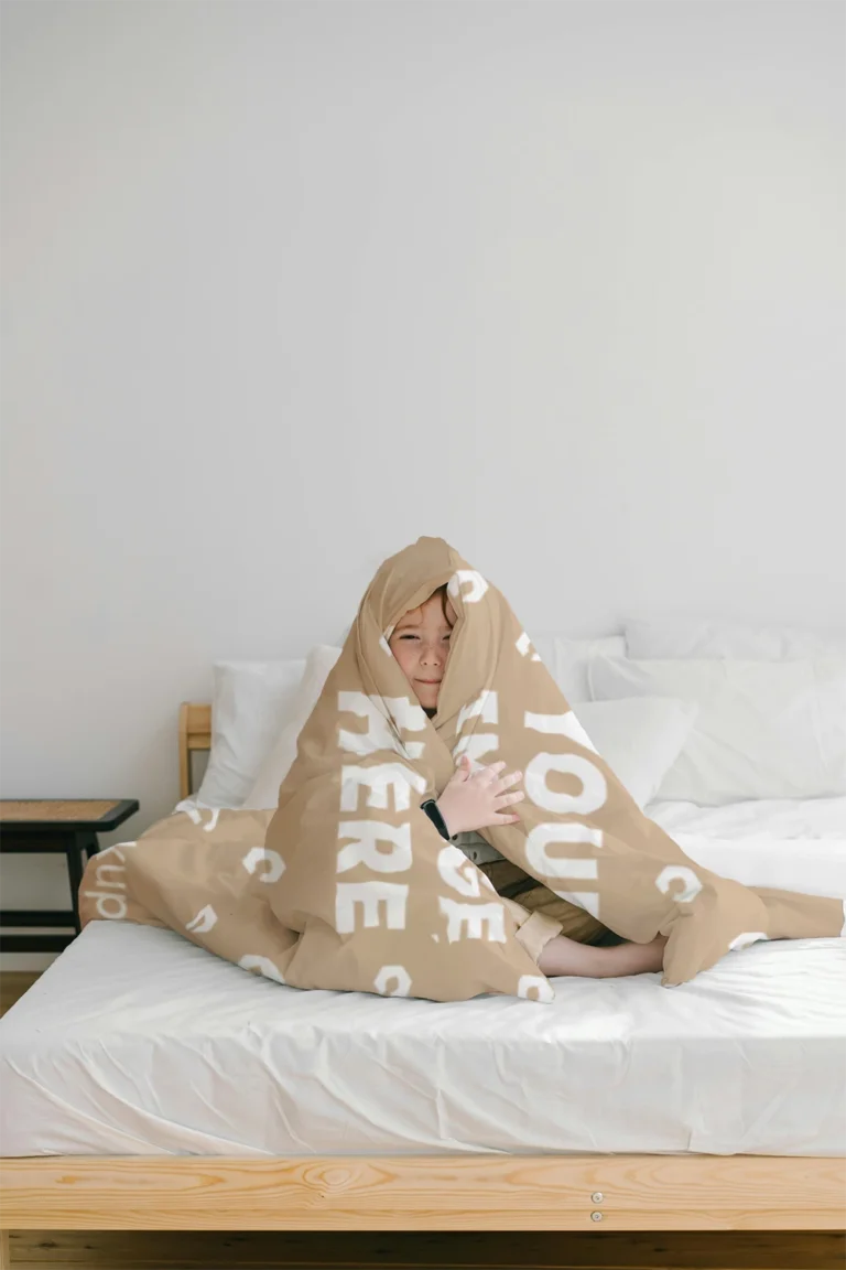 Beige Blanket Mockup Template