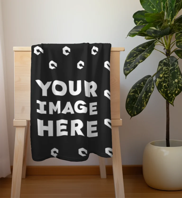 Black Blanket Mockup Template