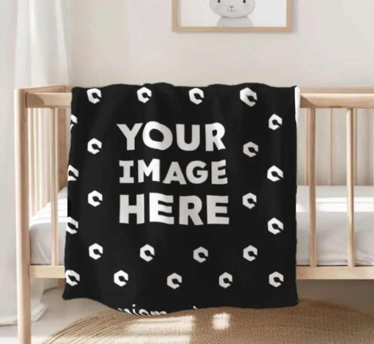 Black Blanket Mockup Template