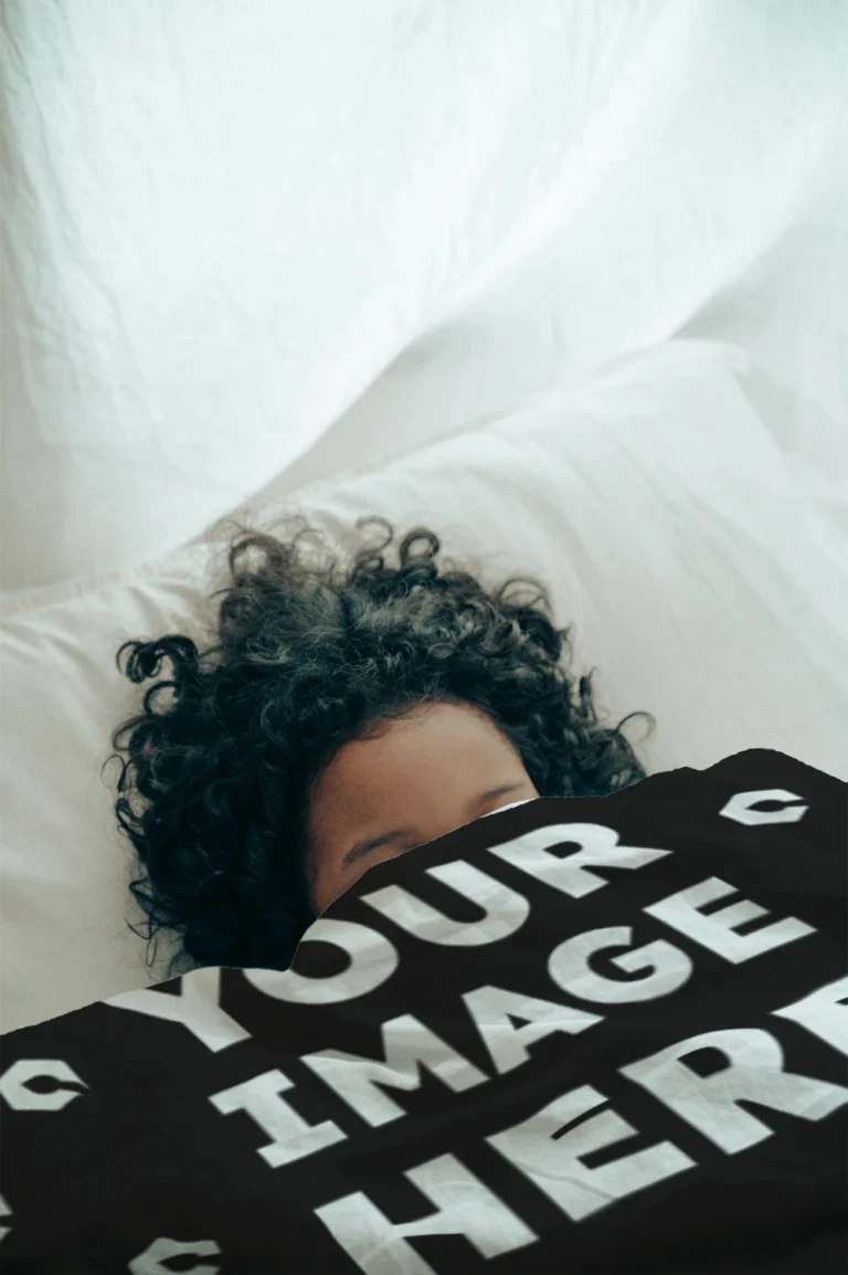 Black Blanket Mockup Template