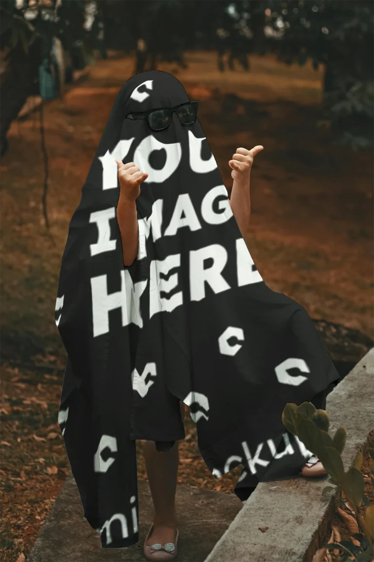 Black Blanket Mockup Template
