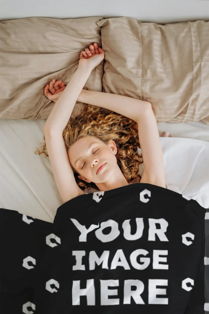 Black Blanket Mockup Template