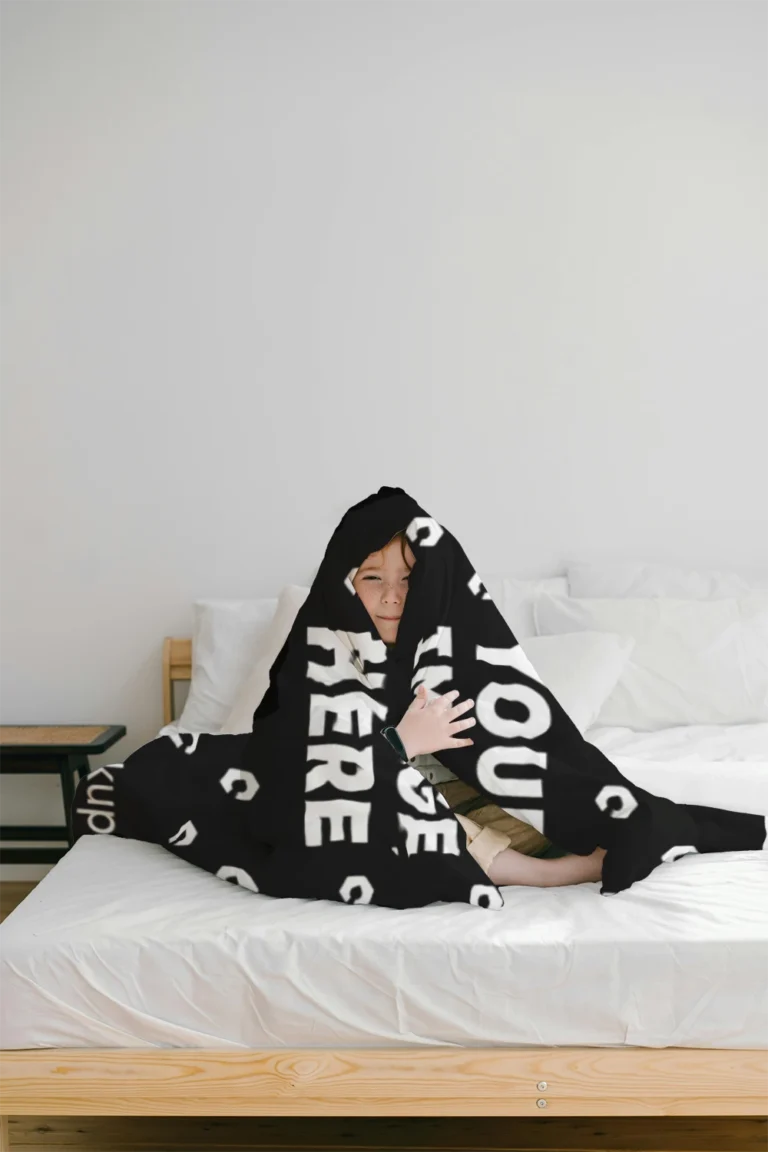 Black Blanket Mockup Template