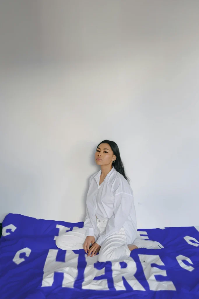 Blue Blanket Mockup Template