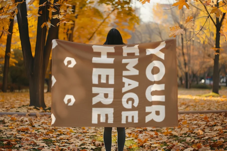 Brown Blanket Mockup Template