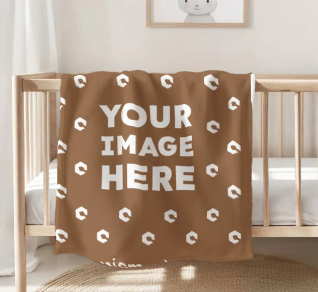 Brown Blanket Mockup Template
