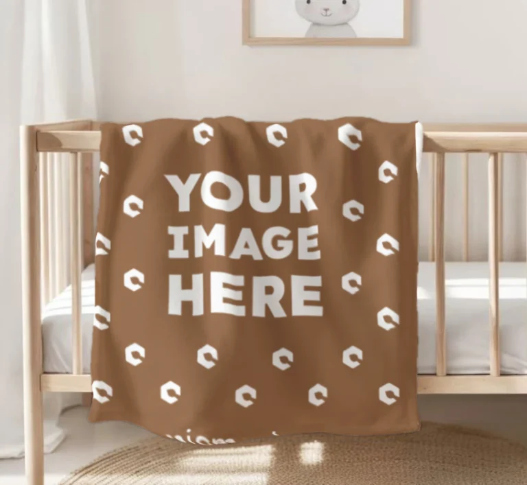 Brown Blanket Mockup Template