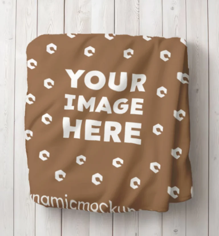 Brown Blanket Mockup Template