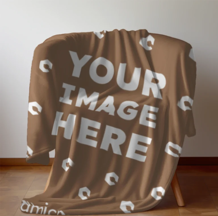 Brown Blanket Mockup Template