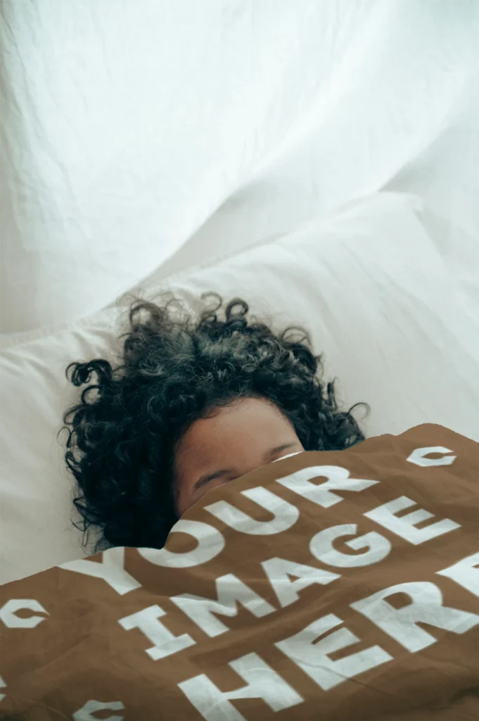 Brown Blanket Mockup Template