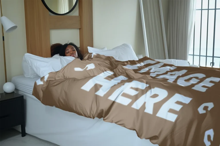 Brown Blanket Mockup Template