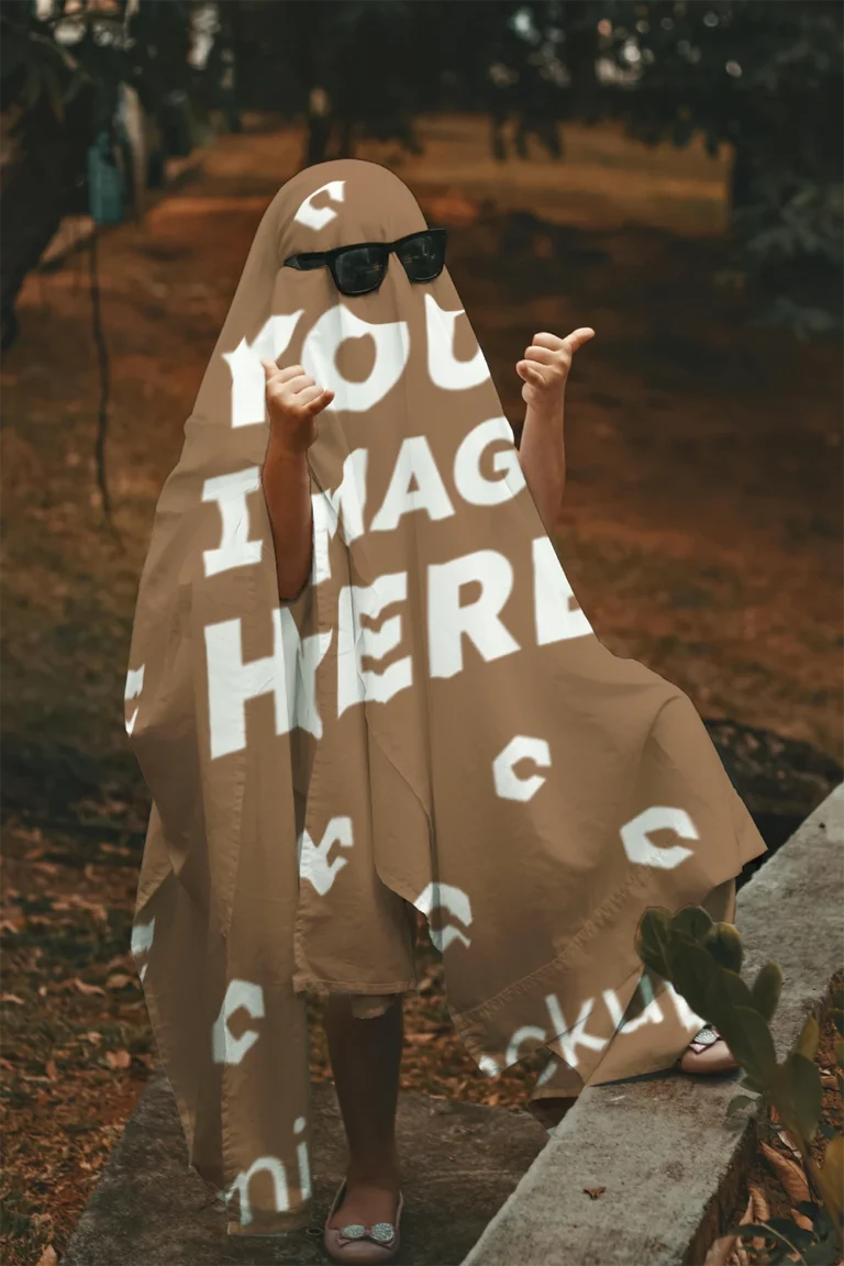 Brown Blanket Mockup Template