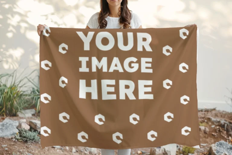 Brown Blanket Mockup Template