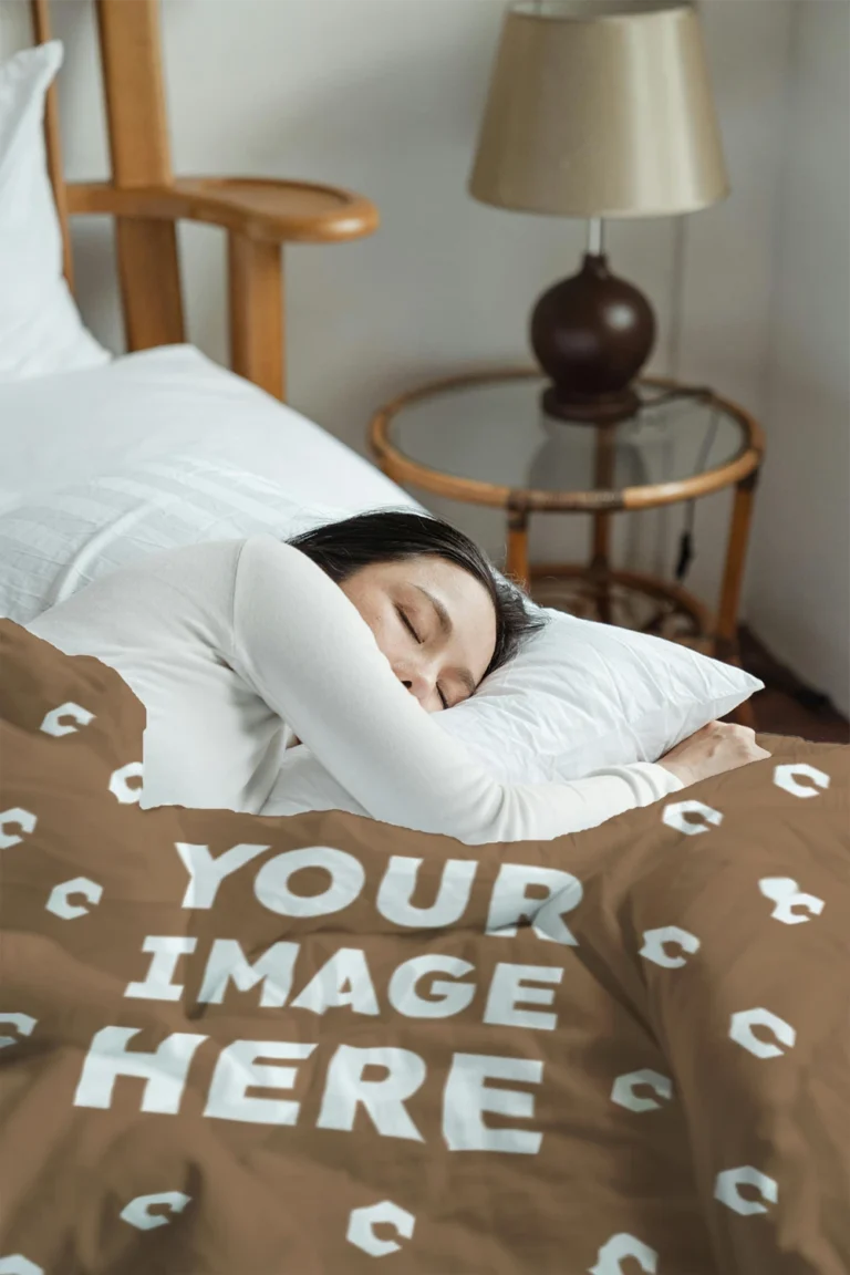 Brown Blanket Mockup Template