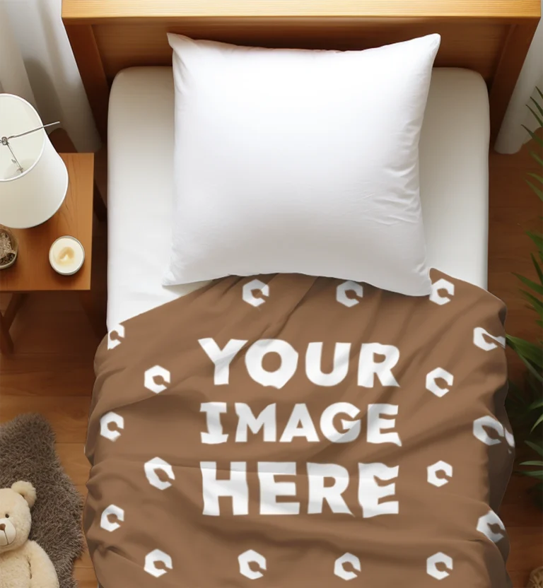Brown Blanket Mockup Template