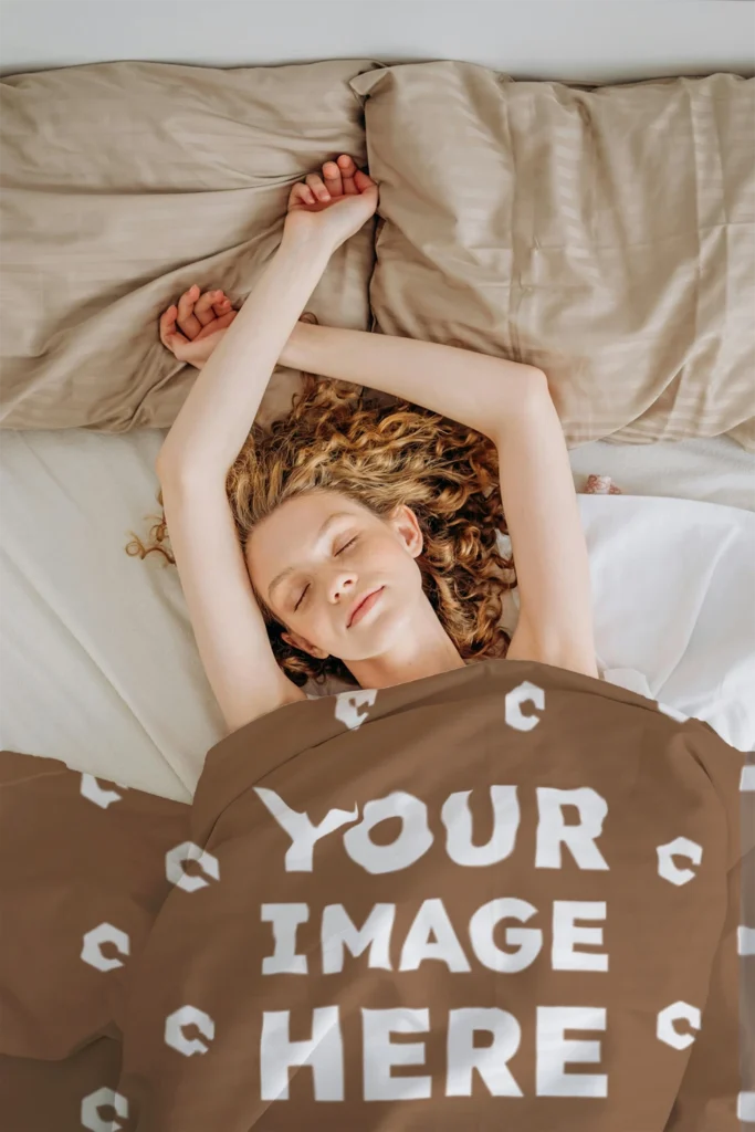 Brown Blanket Mockup Template