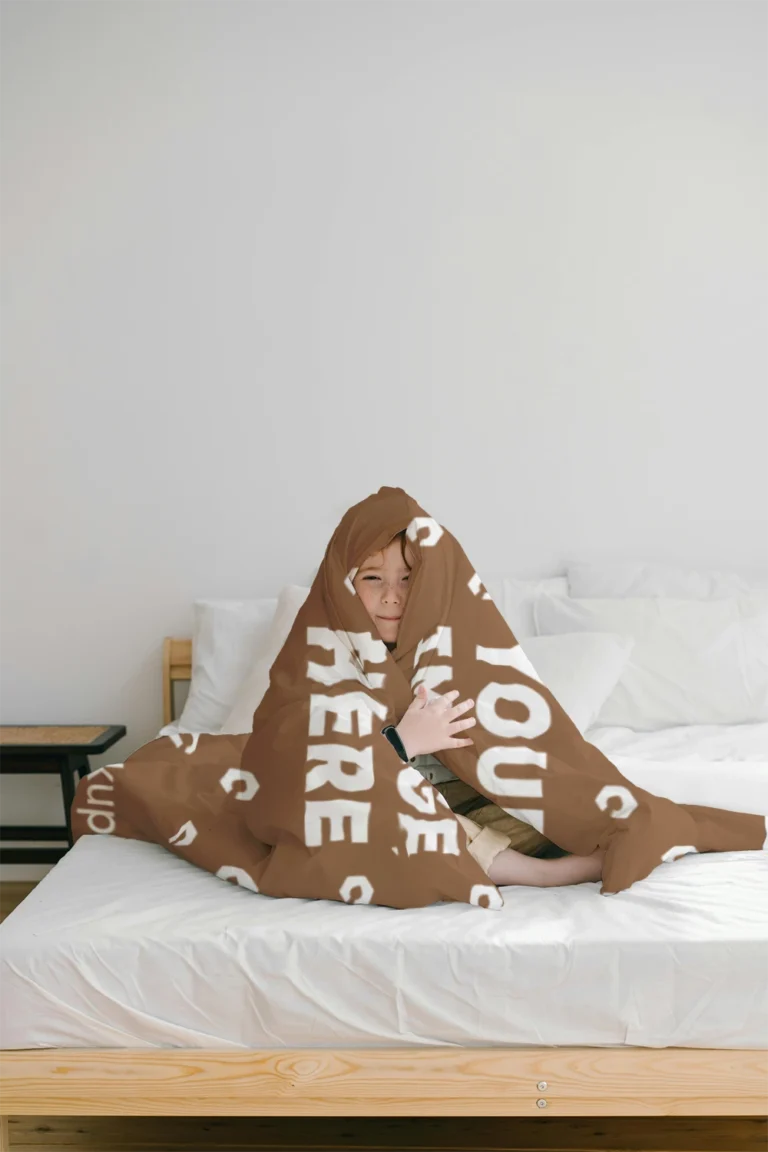 Brown Blanket Mockup Template