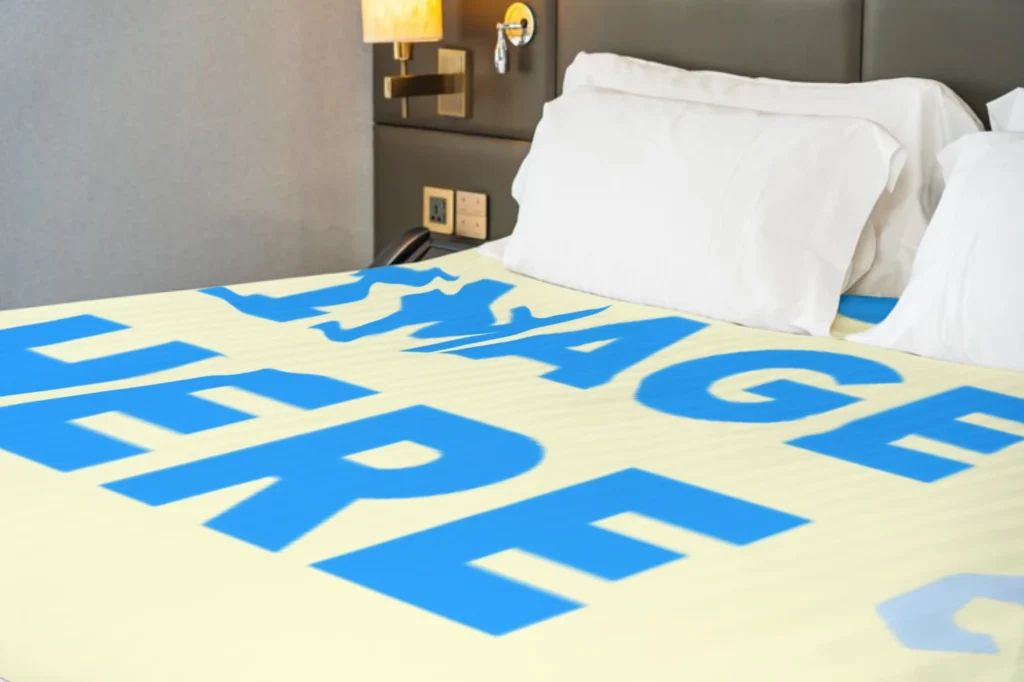 Cream Blanket Mockup Template