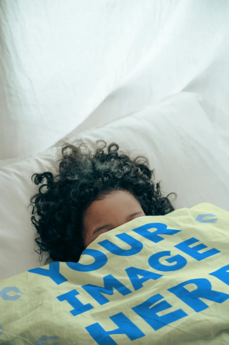 Cream Blanket Mockup Template