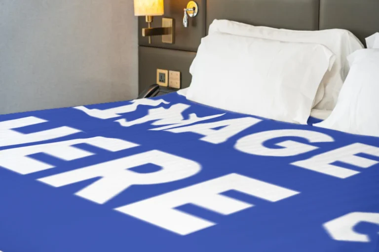 Dark Blue Blanket Mockup Template