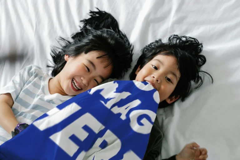 Dark Blue Blanket Mockup Template