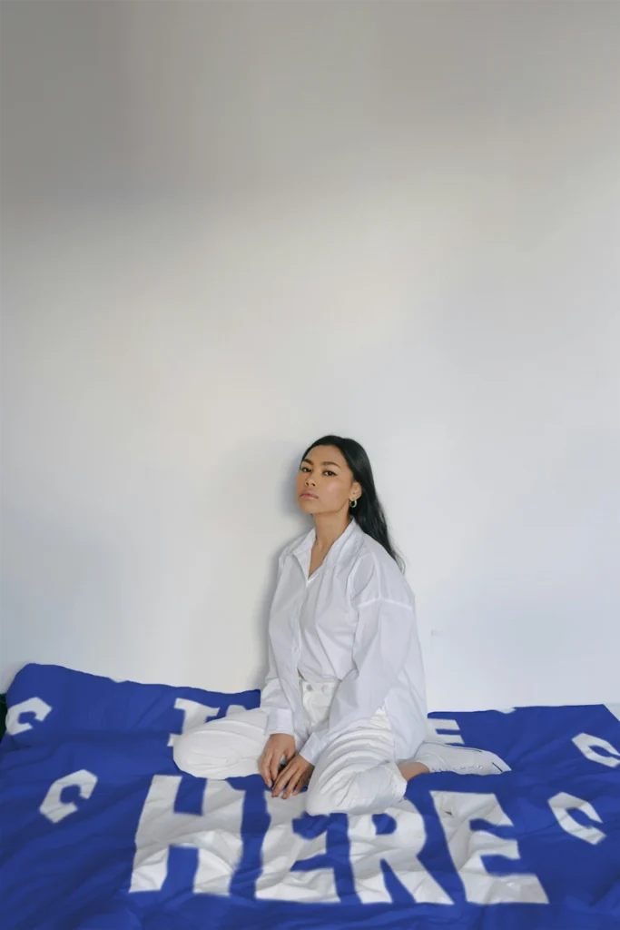 Dark Blue Blanket Mockup Template