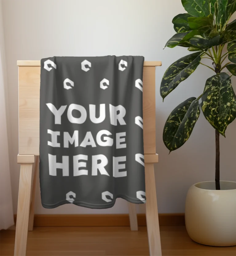 Dark Gray Blanket Mockup Template