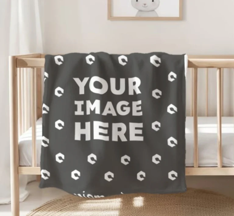 Dark Gray Blanket Mockup Template