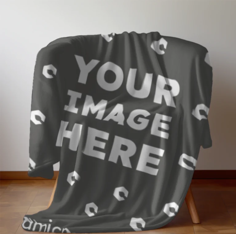 Dark Gray Blanket Mockup Template