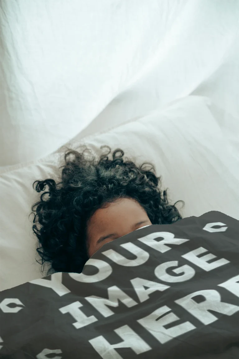 Dark Gray Blanket Mockup Template