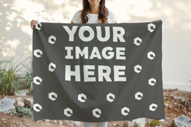 Dark Gray Blanket Mockup Template