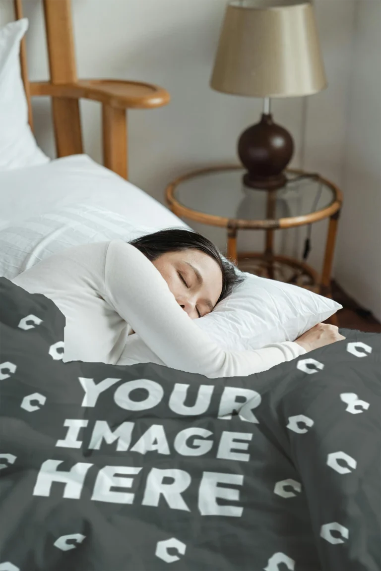 Dark Gray Blanket Mockup Template