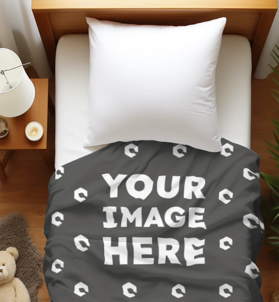 Dark Gray Blanket Mockup Template