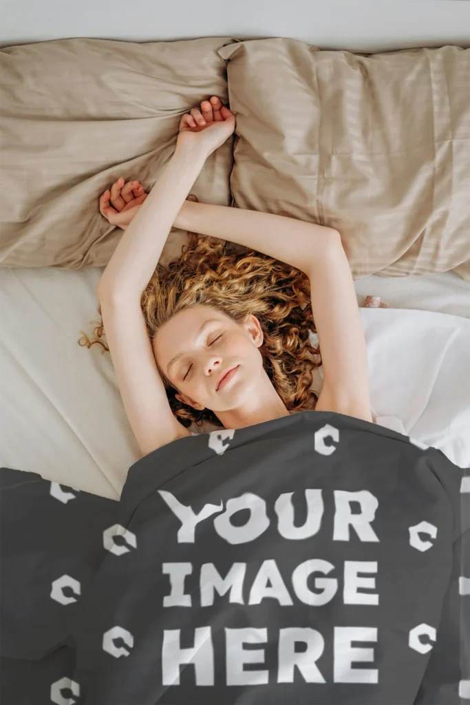 Dark Gray Blanket Mockup Template