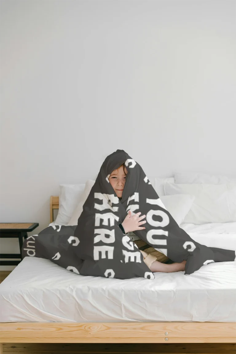Dark Gray Blanket Mockup Template