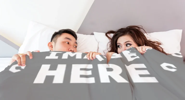 Gray Blanket Mockup Template