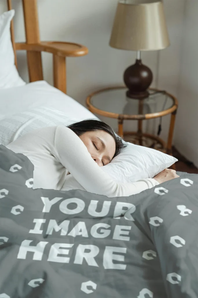 Gray Blanket Mockup Template